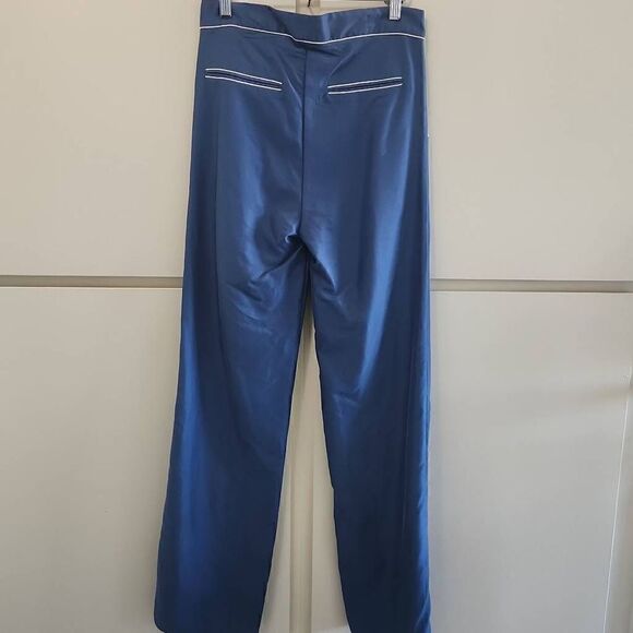 I M Beautiful by Jin Park, Slate Blue Pants trimmed with White Piping,, sz. 30/3 - Picture 4 of 8
